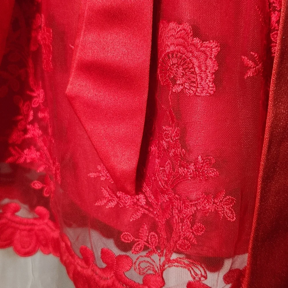 HG Princess Red Lace Girl's Dress, Size 2T, NWT